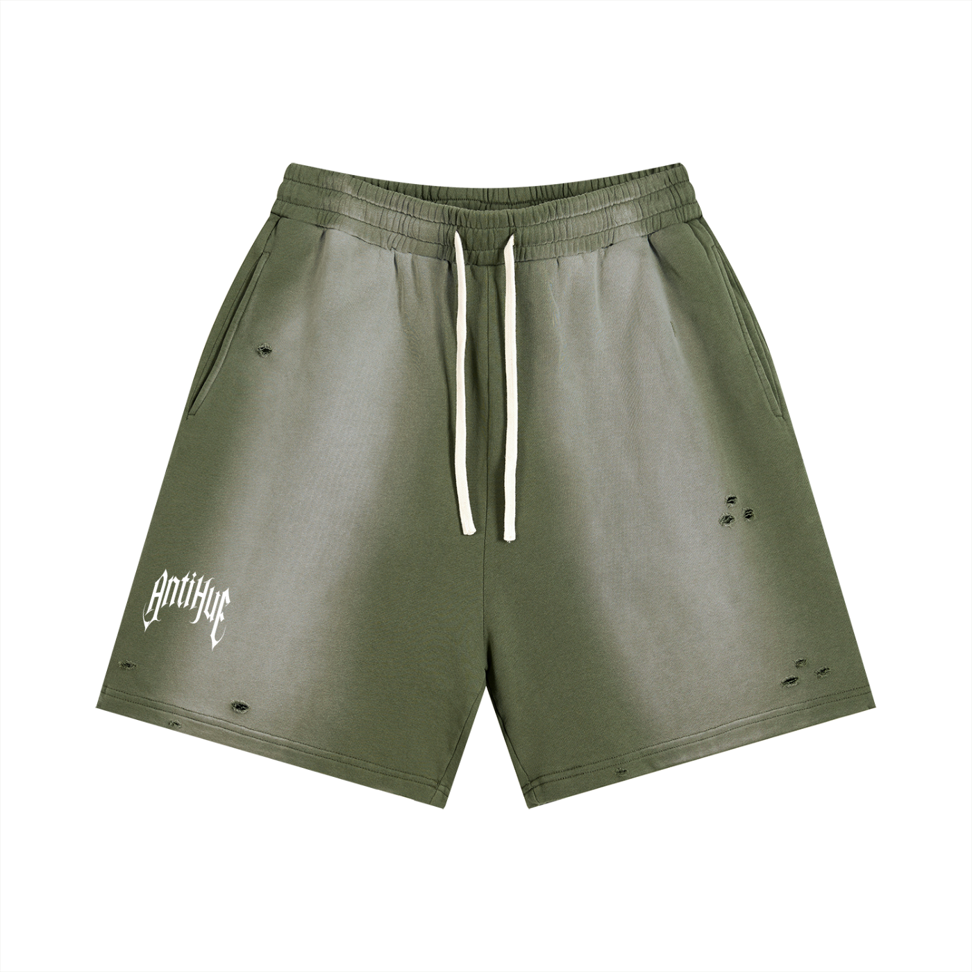 Distressed Sun Fade Shorts